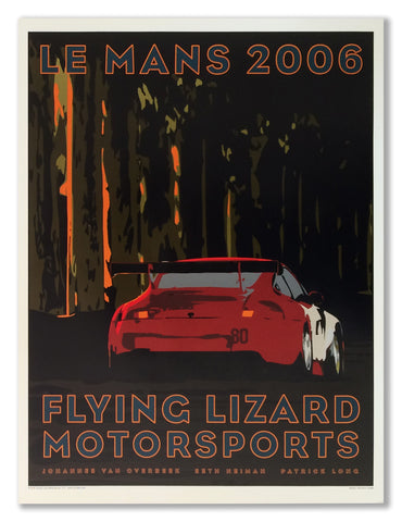 2006 Le Mans Art Print - Porsche GT #80