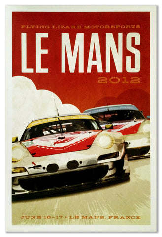 2012 Le Mans Art Print - Porsche GT #80 & #81