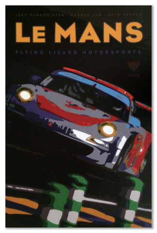 2009 Le Mans Art Print - Porsche GT #80