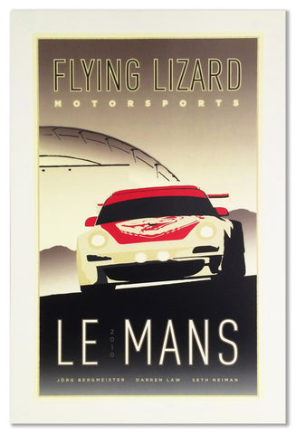 2010 Le Mans Art Print - Porsche GT #80
